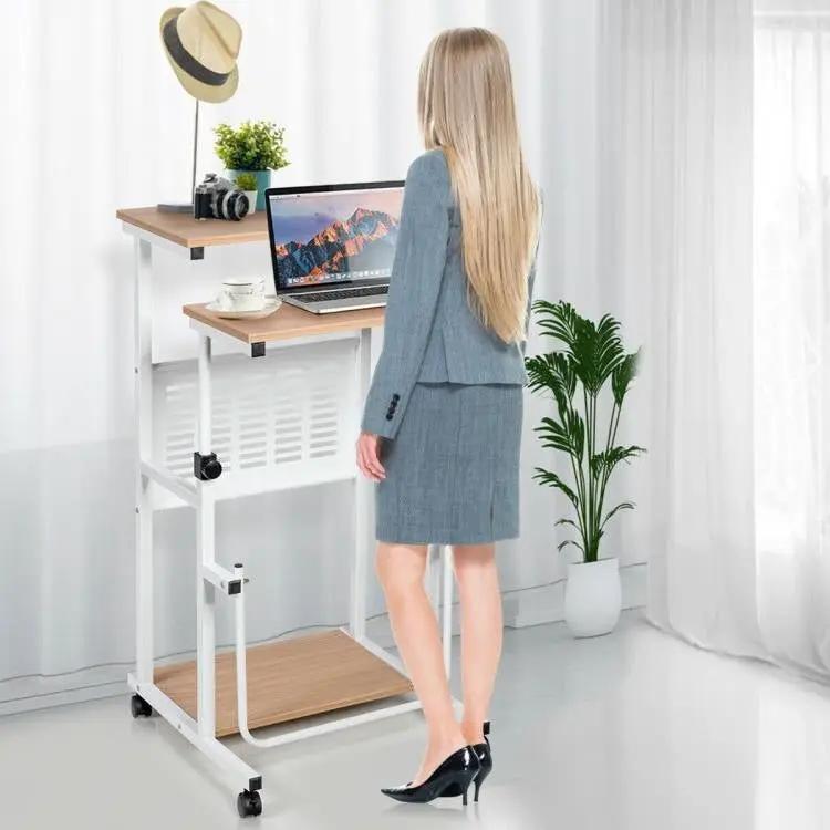 Multifunction Adjustable Height Mobile Stand-Up Computer Desk Work Station by HomePacific