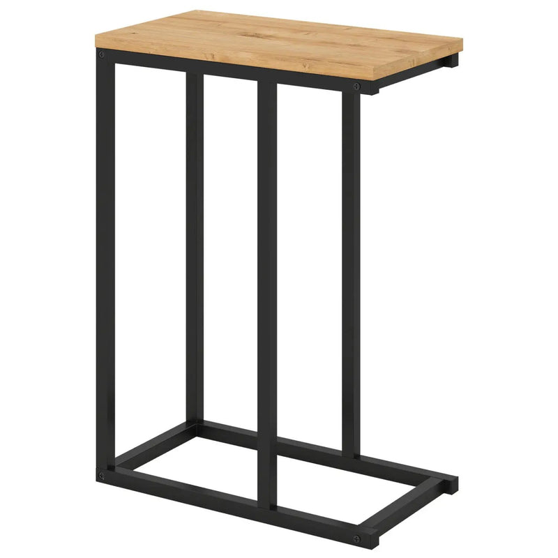 C-Shaped End Table Small Side Table with Sturdy Metal Frame by DirectDeals