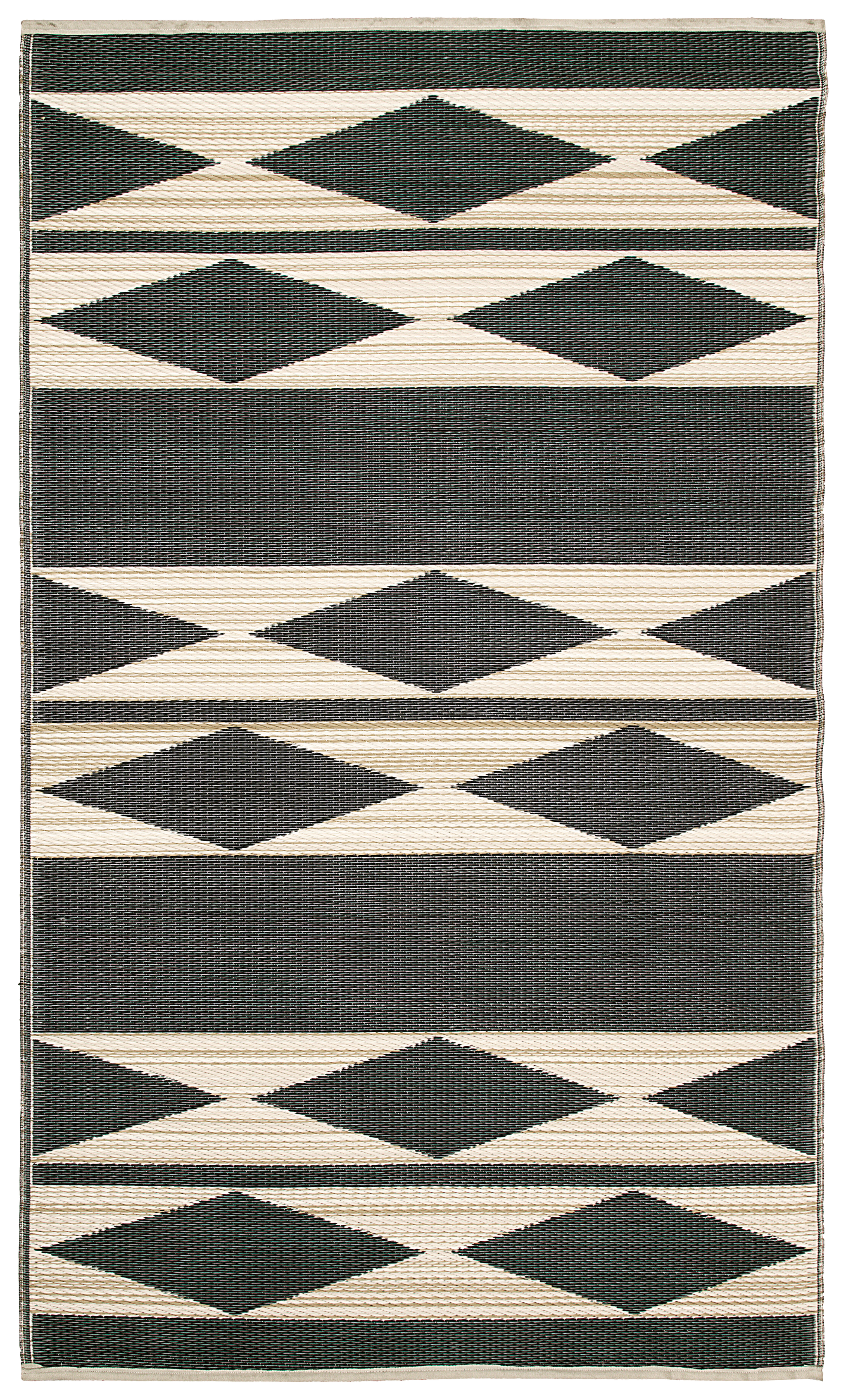 Cairo - Natural & Black Outdoor Rug for Patio by Fab Habitat