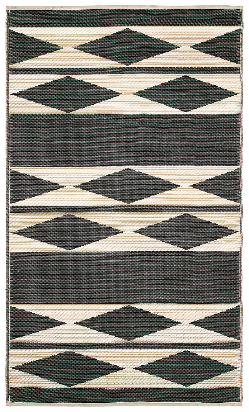 Cairo - Natural & Black Outdoor Rug for Patio by Fab Habitat