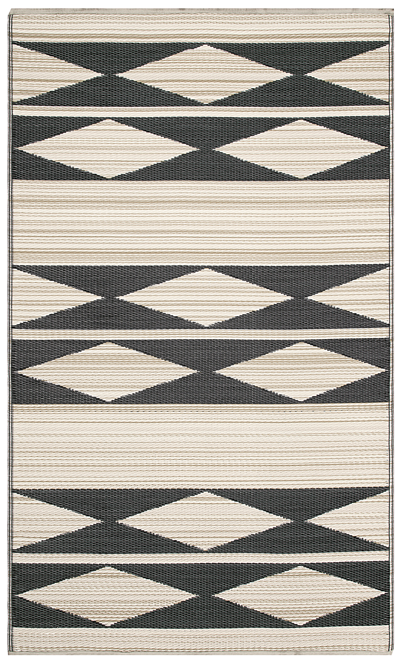 Cairo - Natural & Black Outdoor Rug for Patio by Fab Habitat
