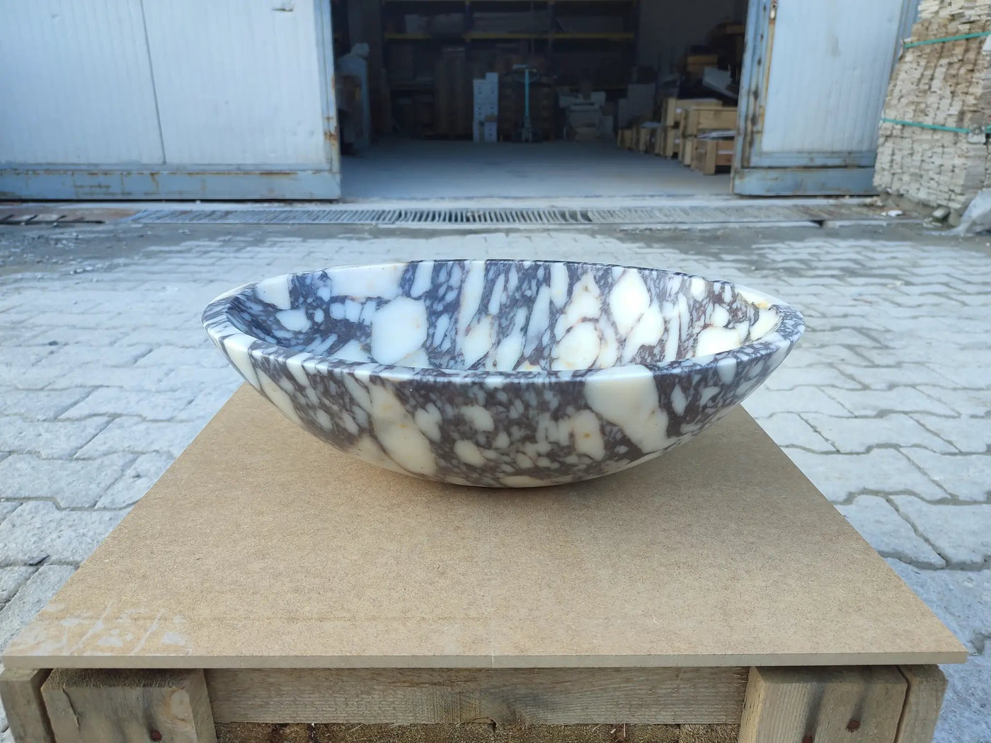 Calacatta Viola Marble Oval Above Vanity Bathroom Sink 14x18x5 by GobekDesign