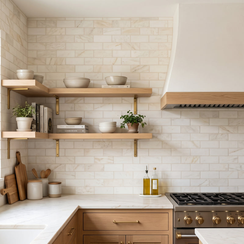 Calacatta Miele Honed Subway Marble Tiles 3x12, photo 4 of 4