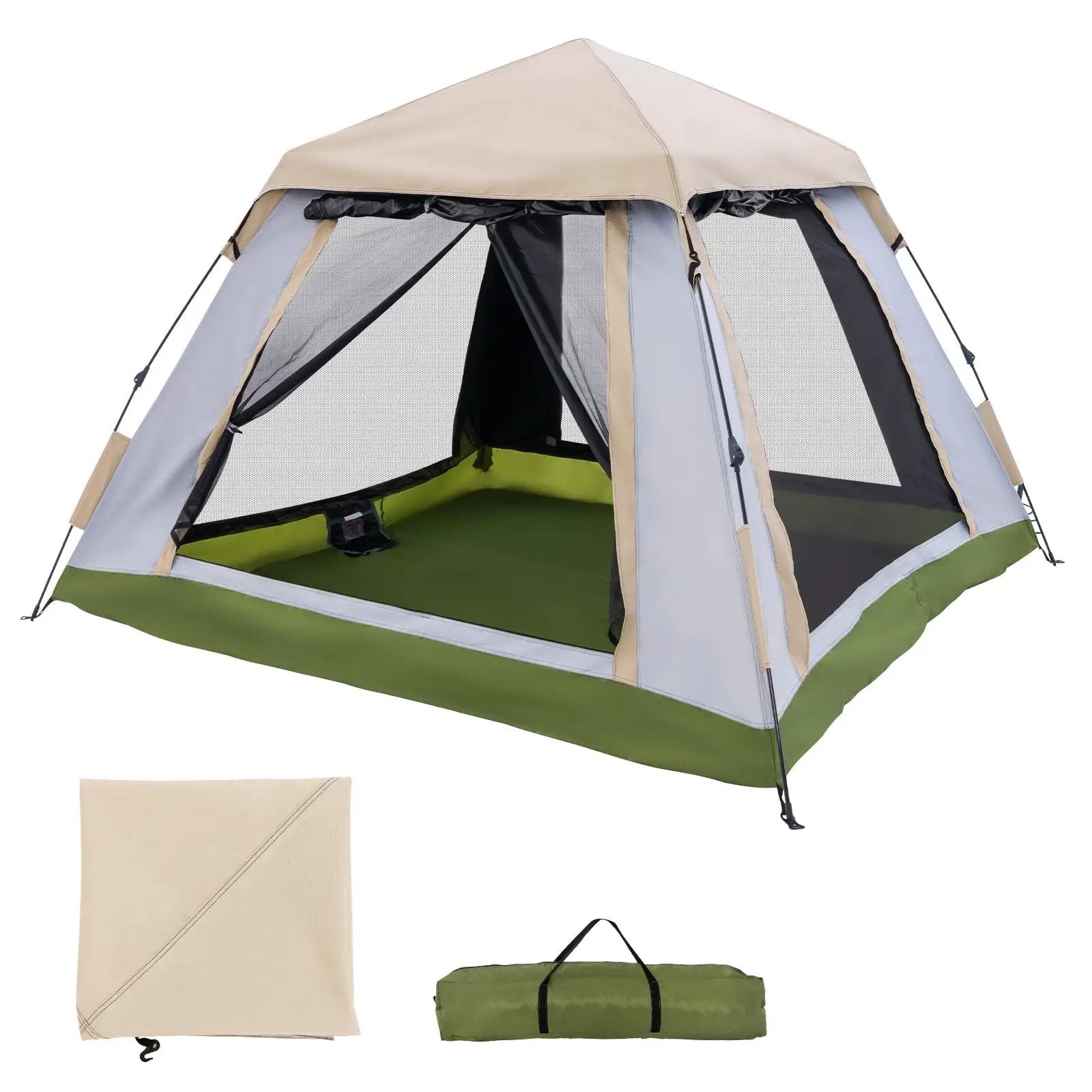 2-4 Person Instant Pop-up Camping Tent with Removable Rainfly by DirectDeals