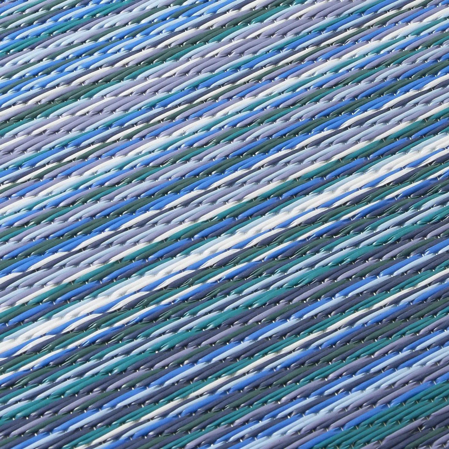 Cancun - Indigo Outdoor Rug for Patio by Fab Habitat