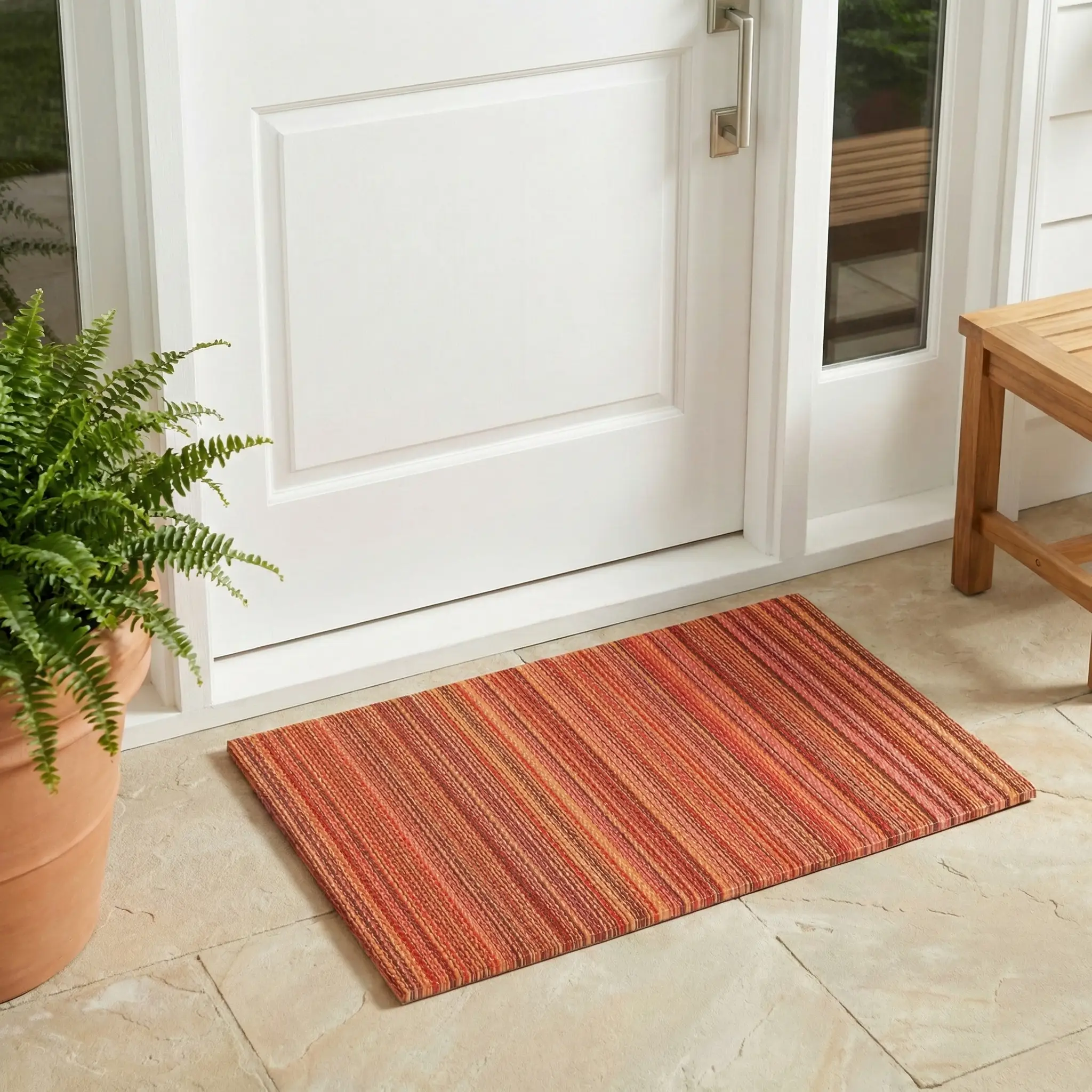 Cancun Sunset Outdoor Doormat – 24" x 36" Non-Slip, Recycled Plastic by Fab Habitat