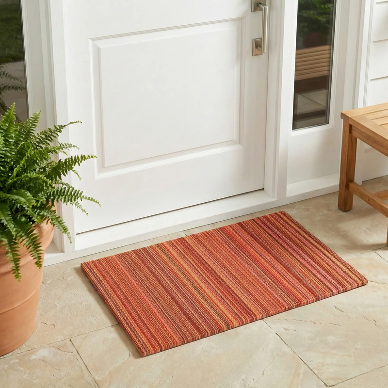 Cancun Sunset Outdoor Doormat – 24" x 36" Non-Slip, Recycled Plastic by Fab Habitat