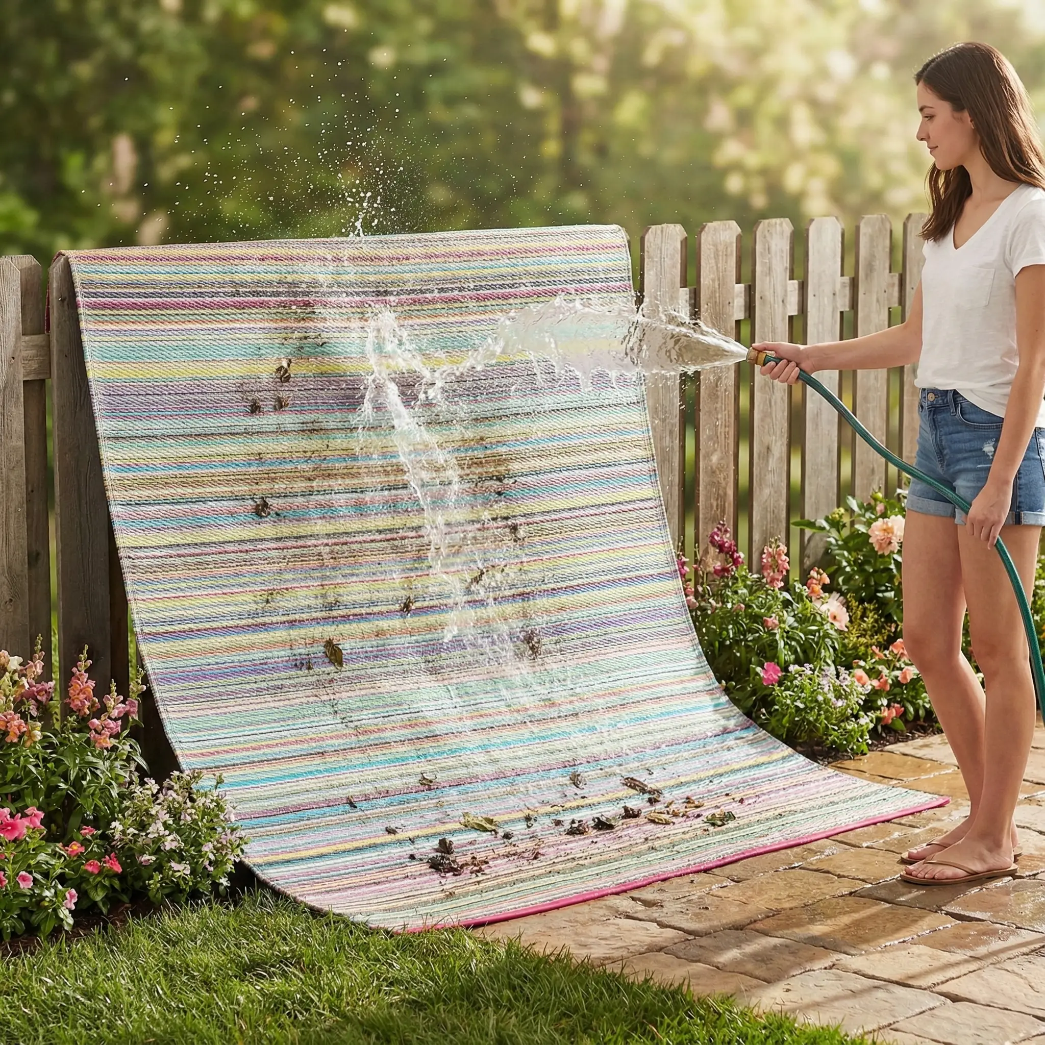 Cancun - Candy Outdoor Rug for Patio by Fab Habitat