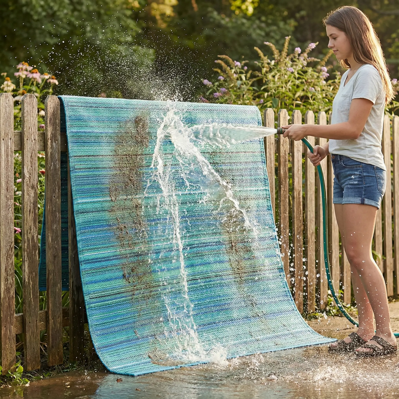Cancun Outdoor Rug for Patio by Fab Habitat