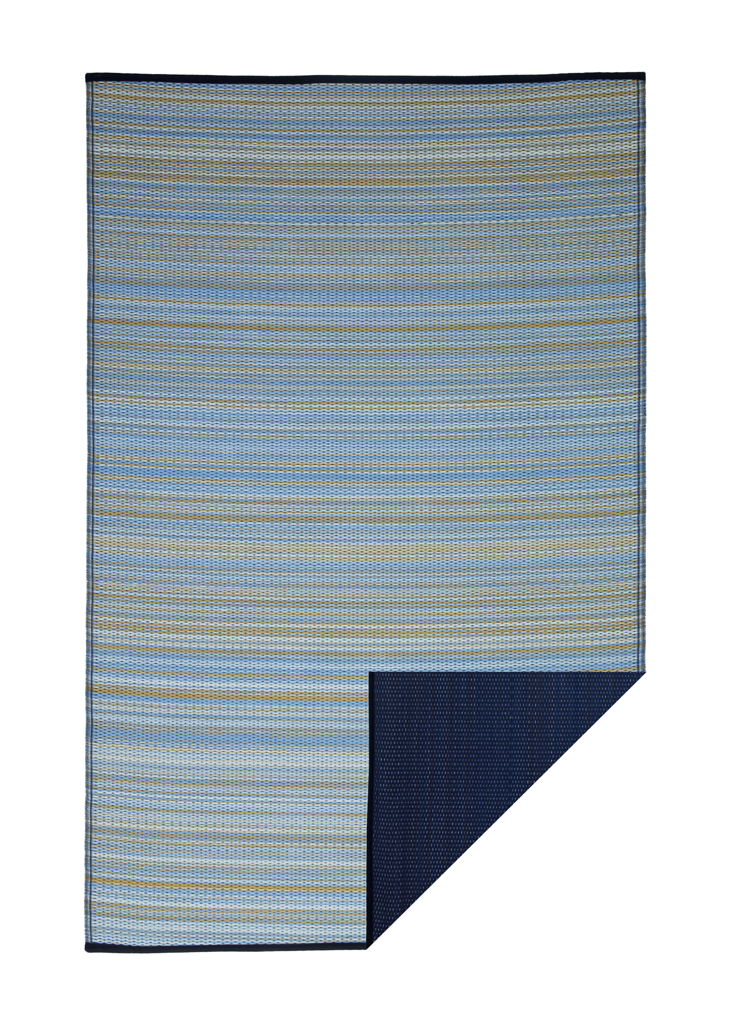 Cancun Shadow - Blue Outdoor Rug for Patio by Fab Habitat