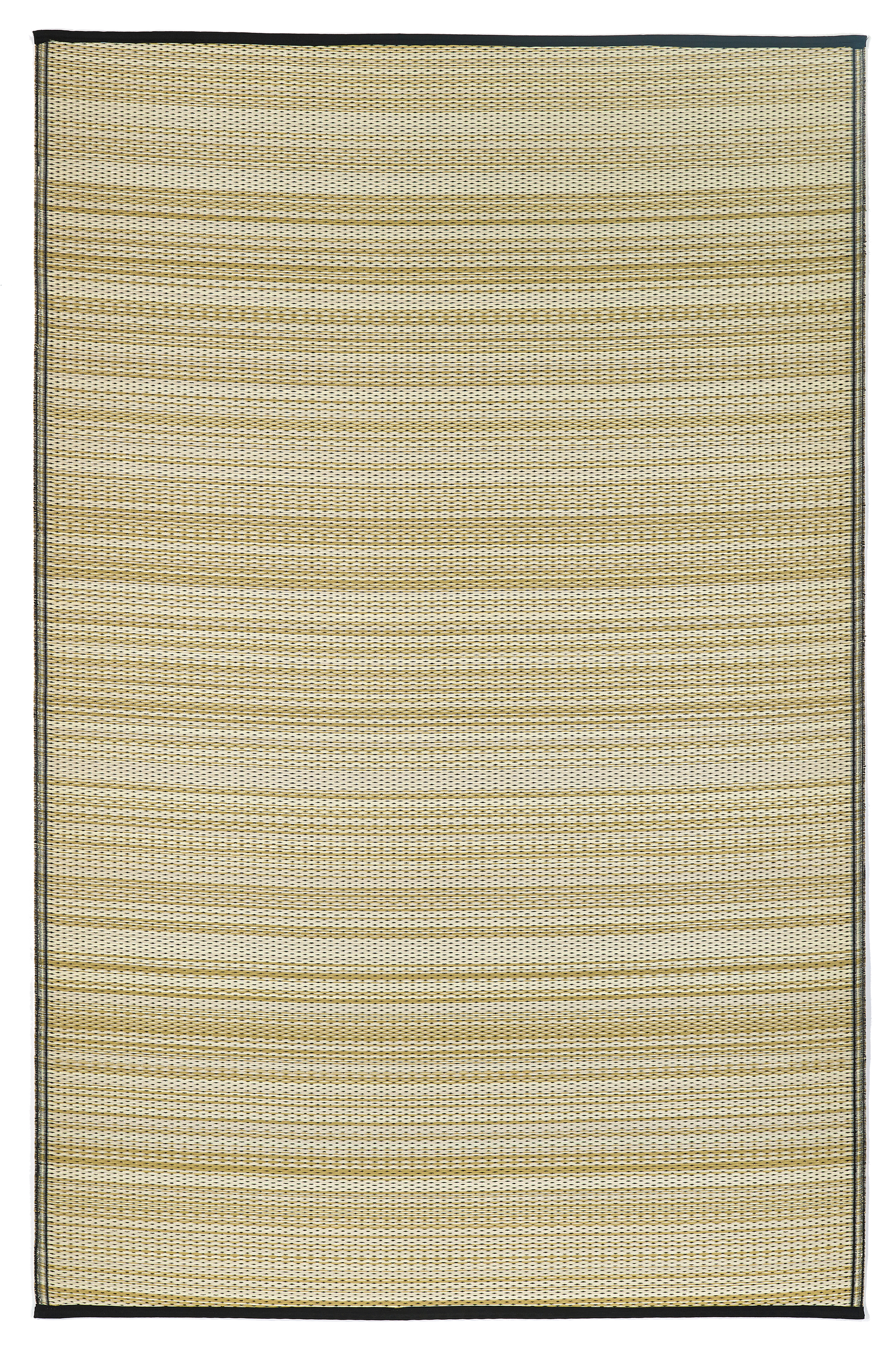 Cancun Shadow - Sand & Black Outdoor Rug for Patio by Fab Habitat