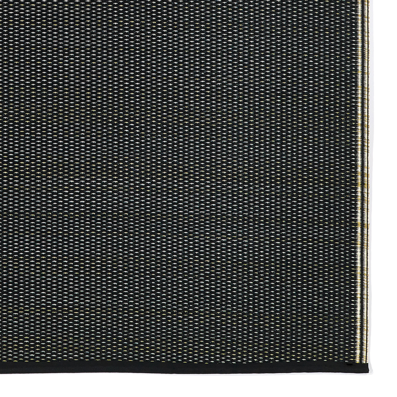 Cancun Shadow - Sand & Black Outdoor Rug for Patio by Fab Habitat
