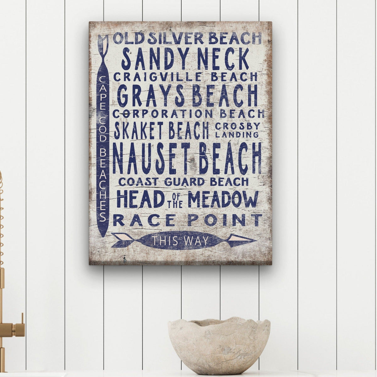Vintage Cape Cod Beach Sign | Nauset Craigville Race Point Sandy Neck, photo 5 of 8