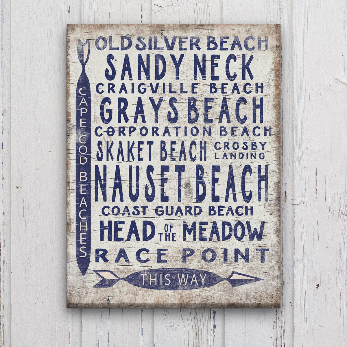 Vintage Cape Cod Beach Sign | Nauset Craigville Race Point Sandy Neck, photo 2 of 8
