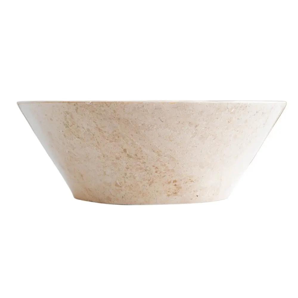 Cappuccino Beige Marble V-Shape Vessel Sink Polished Finish 16x6 by GobekDesign