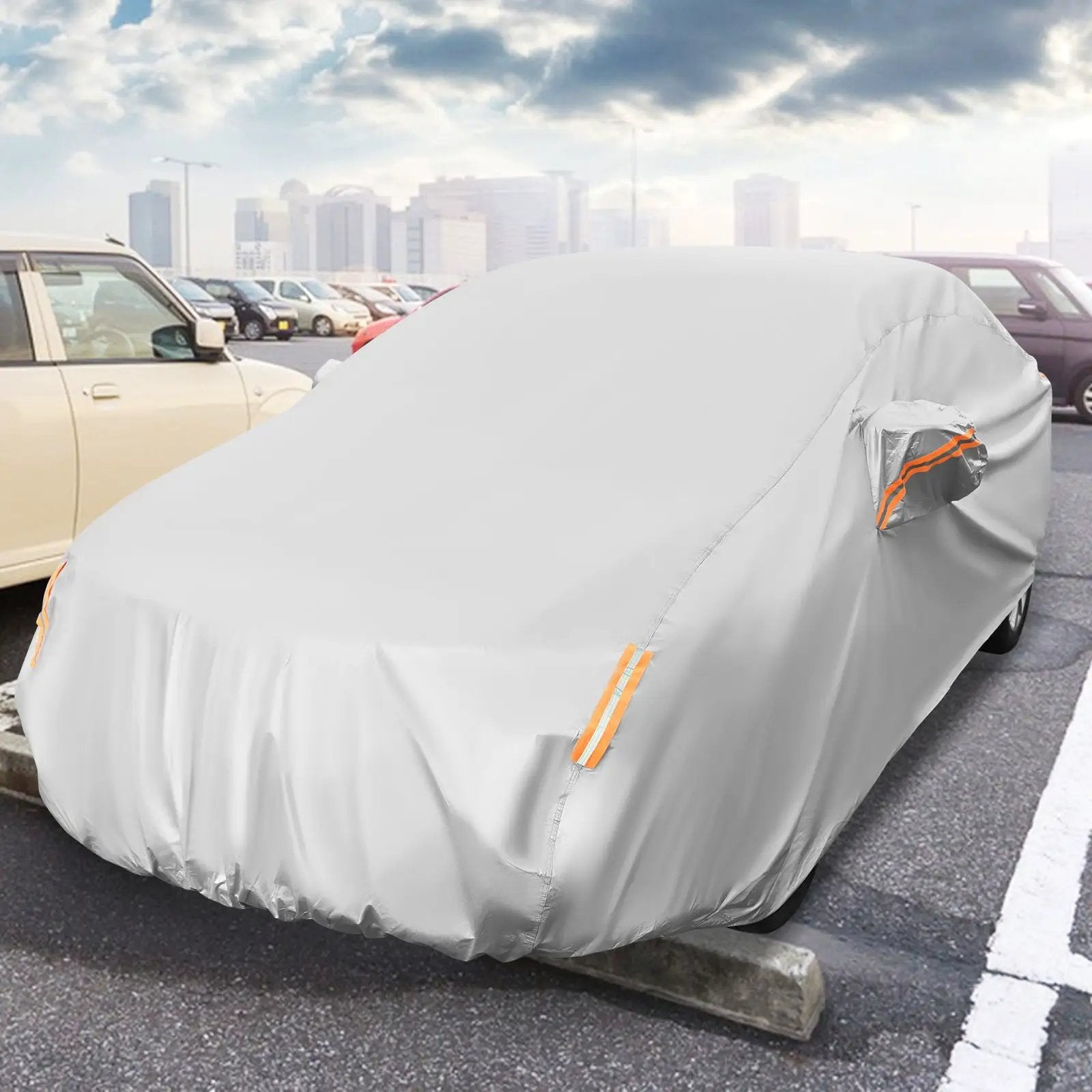 Car Cover for Automobiles 193 Inch Rain Sun UV Protection Universal Fit Sedan Chevrolet Ford Nissan by DirectDeals