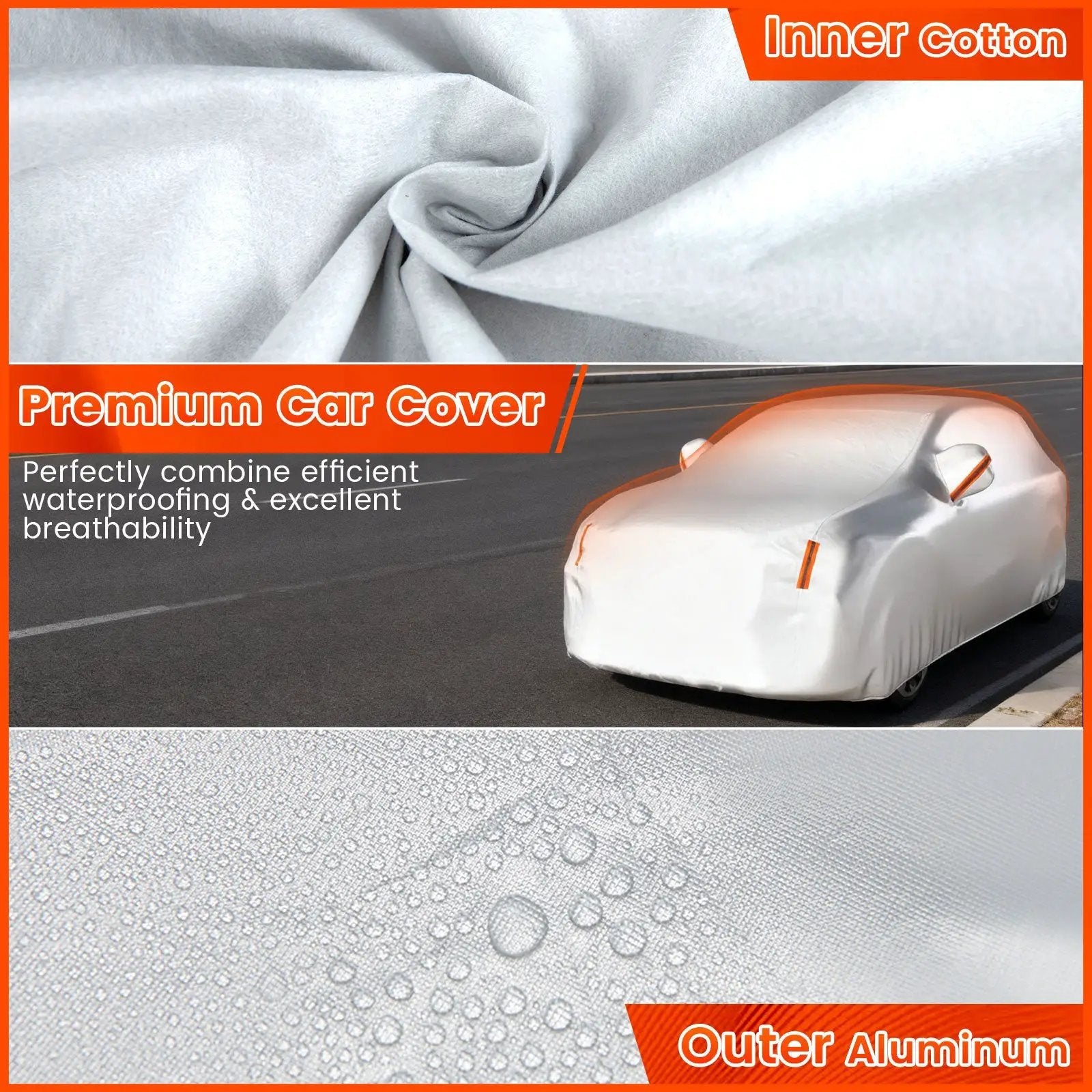 Car Cover for Automobiles 190 Inch Rain Sun UV Protection Universal Fit SUV Chevrolet Hyundai Kia Mazda by DirectDeals
