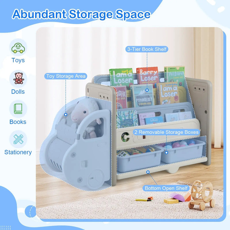 Car Themed Kids Toy Storage and Bookshelf by DirectDeals
