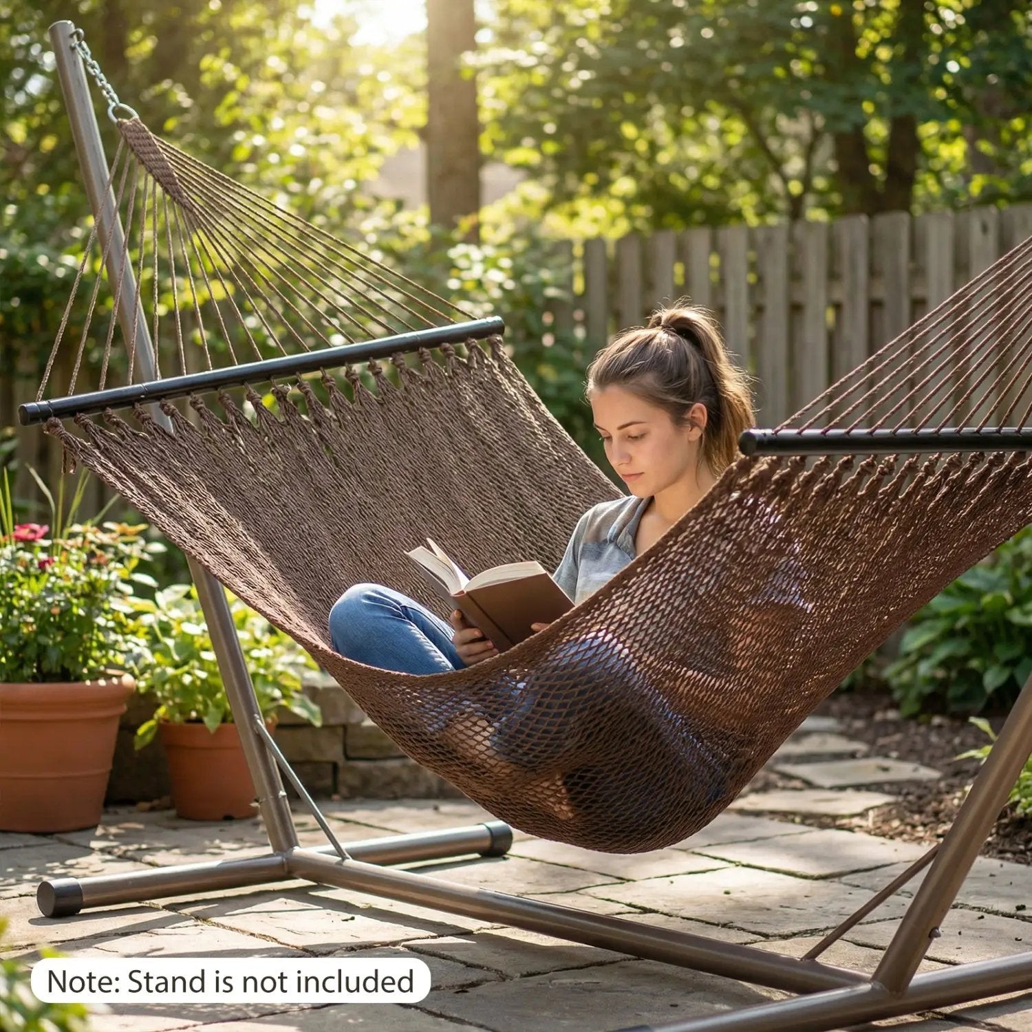 Caribbean Hammock with Spreader Bar for Patio Poolside by DirectDeals
