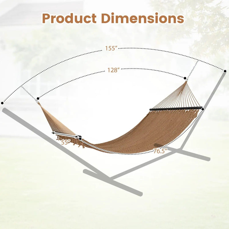 Caribbean Hammock with Spreader Bar for Patio Poolside by DirectDeals