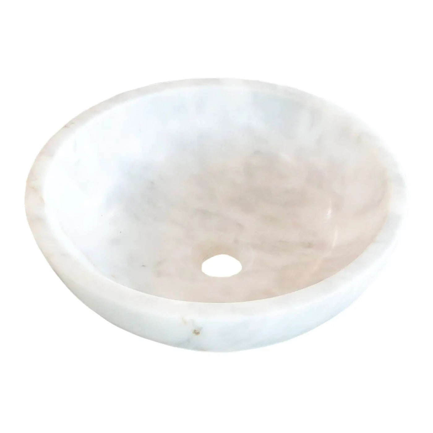 Carrara White Marble Natural Stone Vessel Sink - Polished 16x6 by GobekDesign
