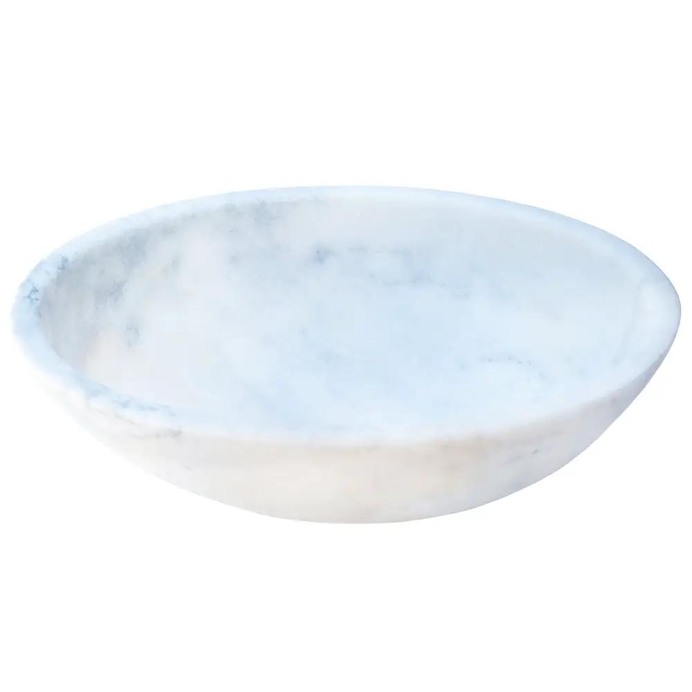 Carrara White Marble Natural Stone Oval Vessel Sink - 16x21x6 by GobekDesign