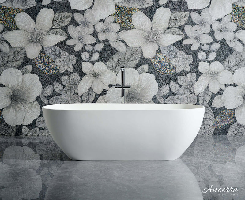 Cascade 63” Freestanding Solid Surface Bathtub
