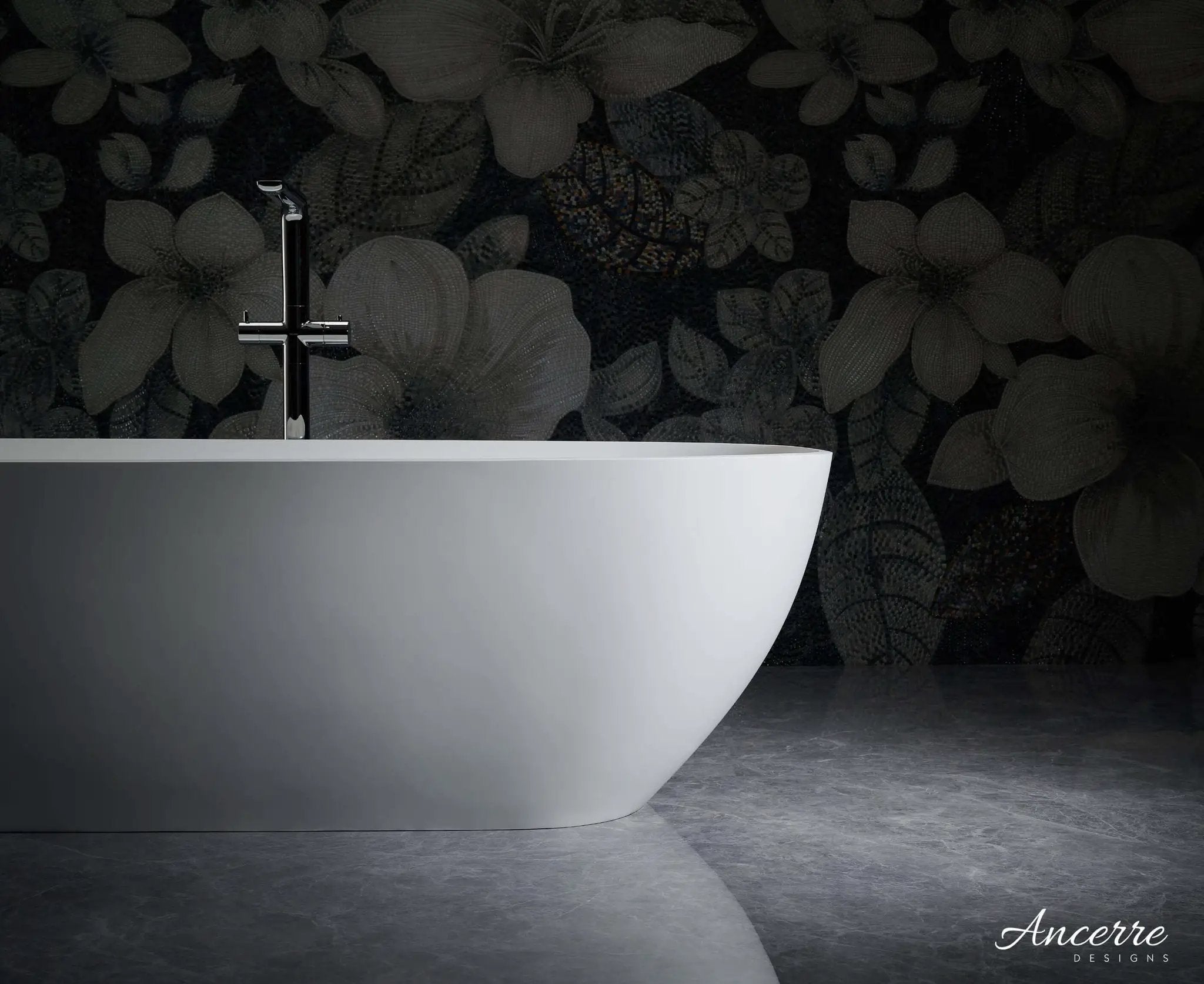 Cascade 69 ” Freestanding Solid Surface Bathtub by Ancerre Designs