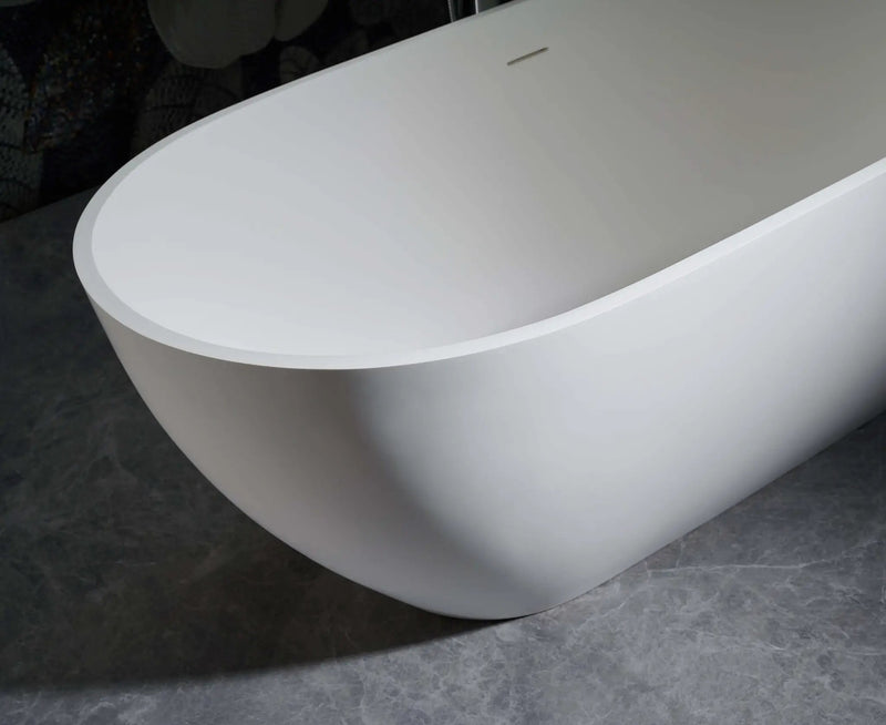 Cascade 63” Freestanding Solid Surface Bathtub by Ancerre Designs