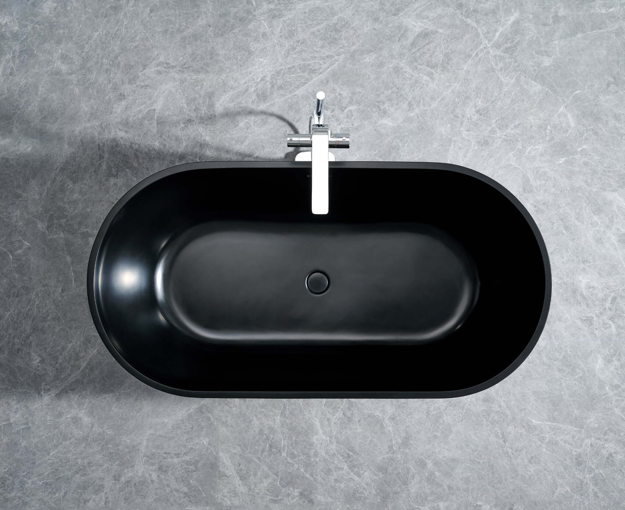 Cascade 59” Freestanding Solid Surface Bathtub by Ancerre Designs
