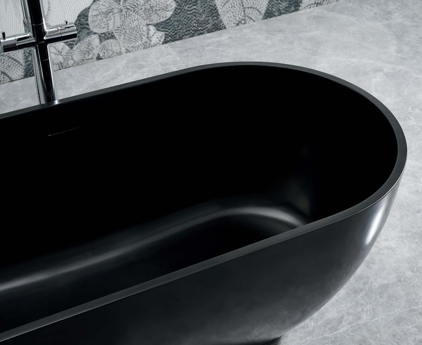 Cascade 59” Freestanding Solid Surface Bathtub by Ancerre Designs
