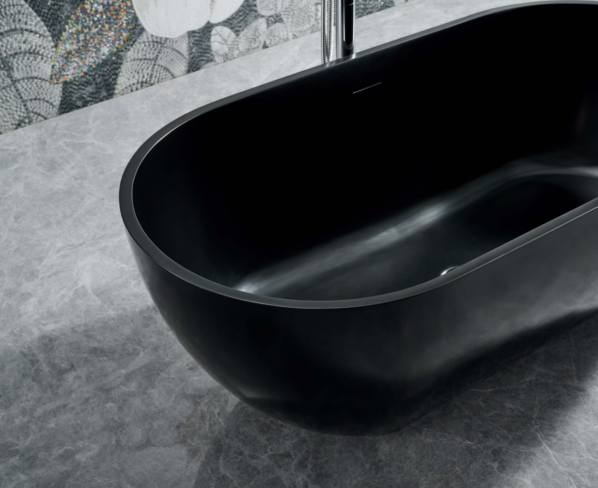 Cascade 59” Freestanding Solid Surface Bathtub by Ancerre Designs