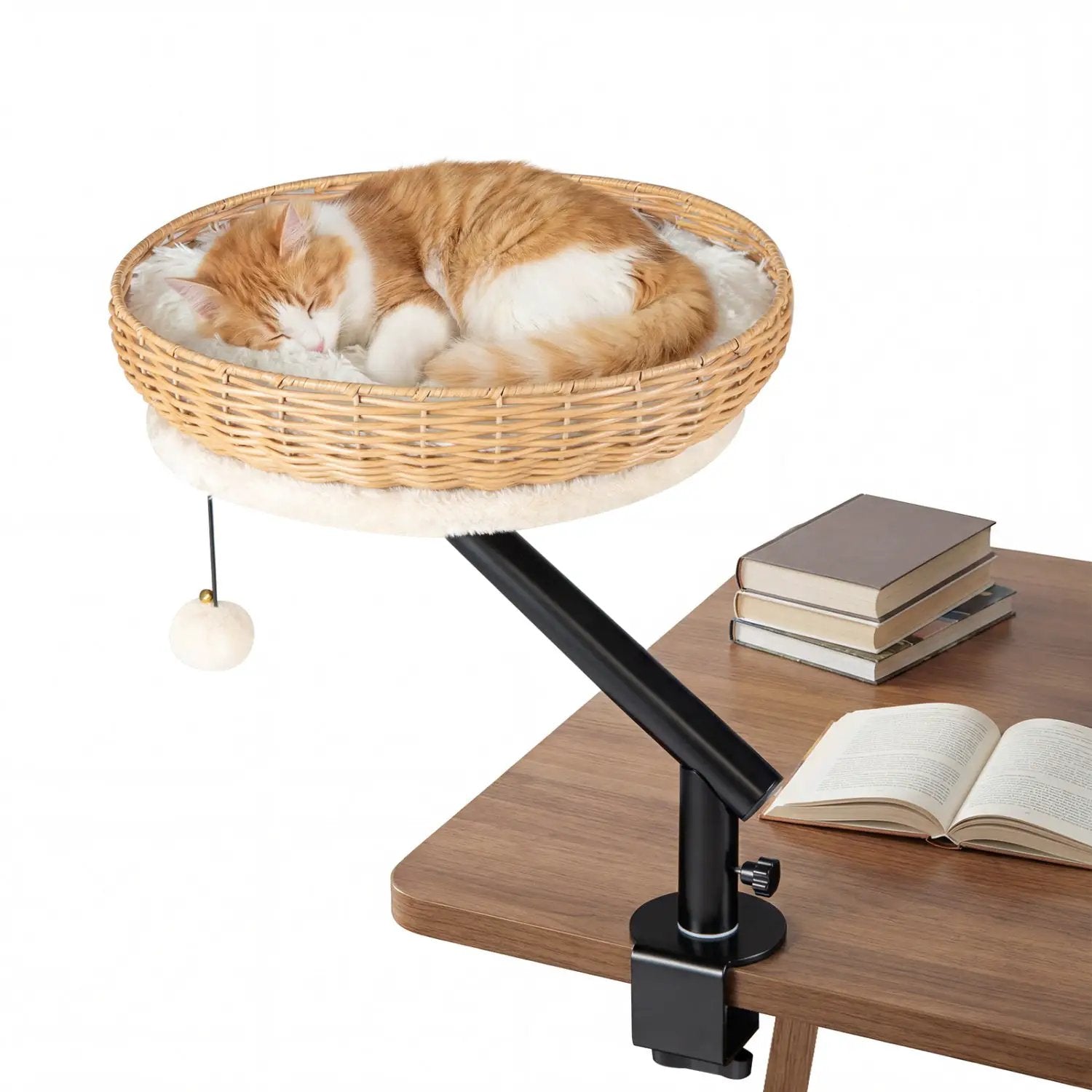Cat Desk Bed with Removable Padded Cushion for Indoor Cats by DirectDeals