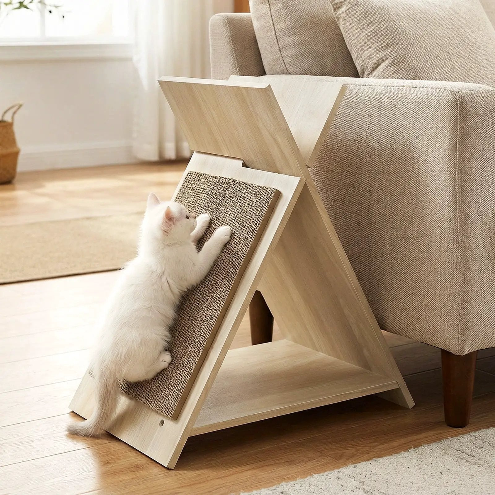 Cat Scratcher for Claw Sharpening and Furniture Protection-Natural by DirectDeals