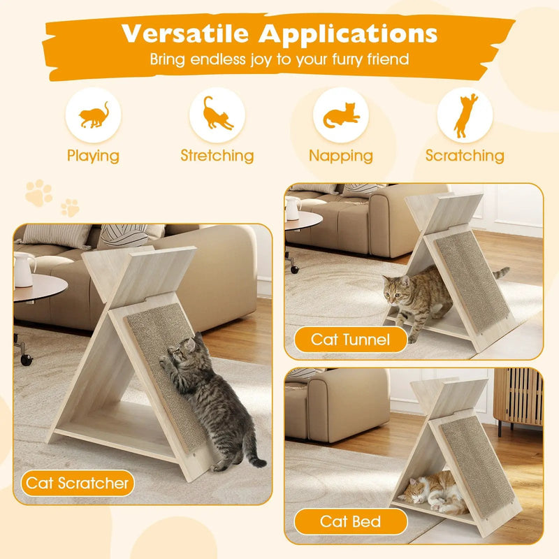 Cat Scratcher for Claw Sharpening and Furniture Protection-Natural by DirectDeals