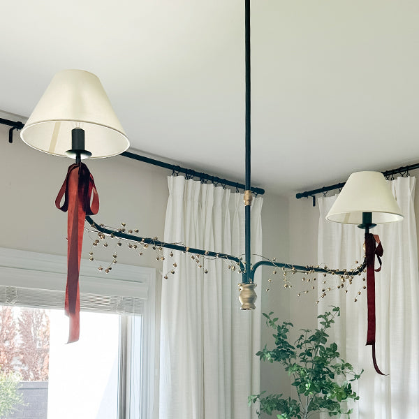 61 Inch Two Shade Linear Iron Pendant by Decor Steals