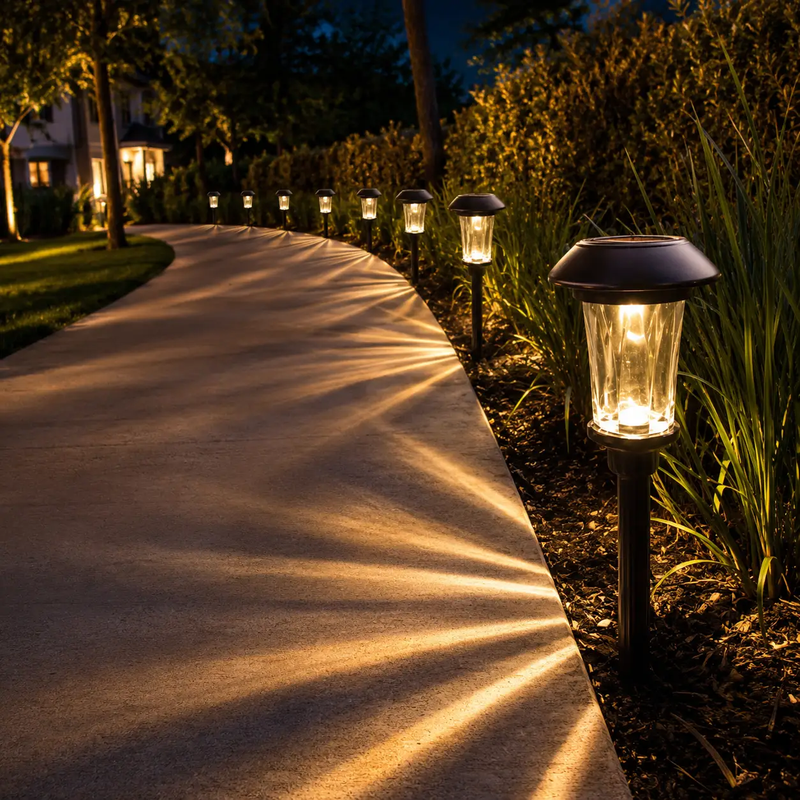 SmartYard Solar LED Large Outdoor Pathway Lights - 8 Pack- Oil Rubbed Bronze by Outdoor Solar Outlet