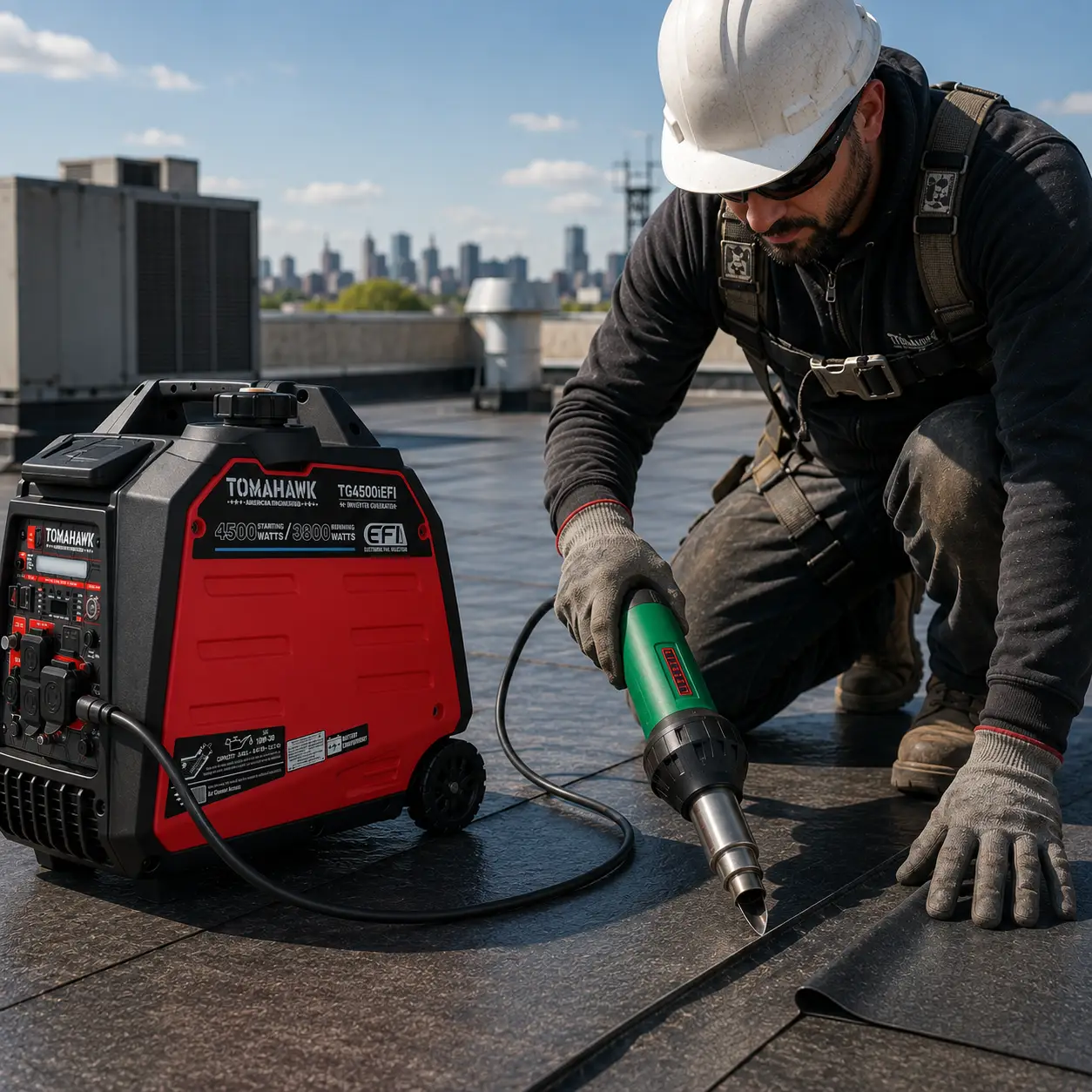 4500 Watt Inverter Generator Electronic Fuel Injection EFI Super Quiet Portable Gas Power Professional Use by Tomahawk Power
