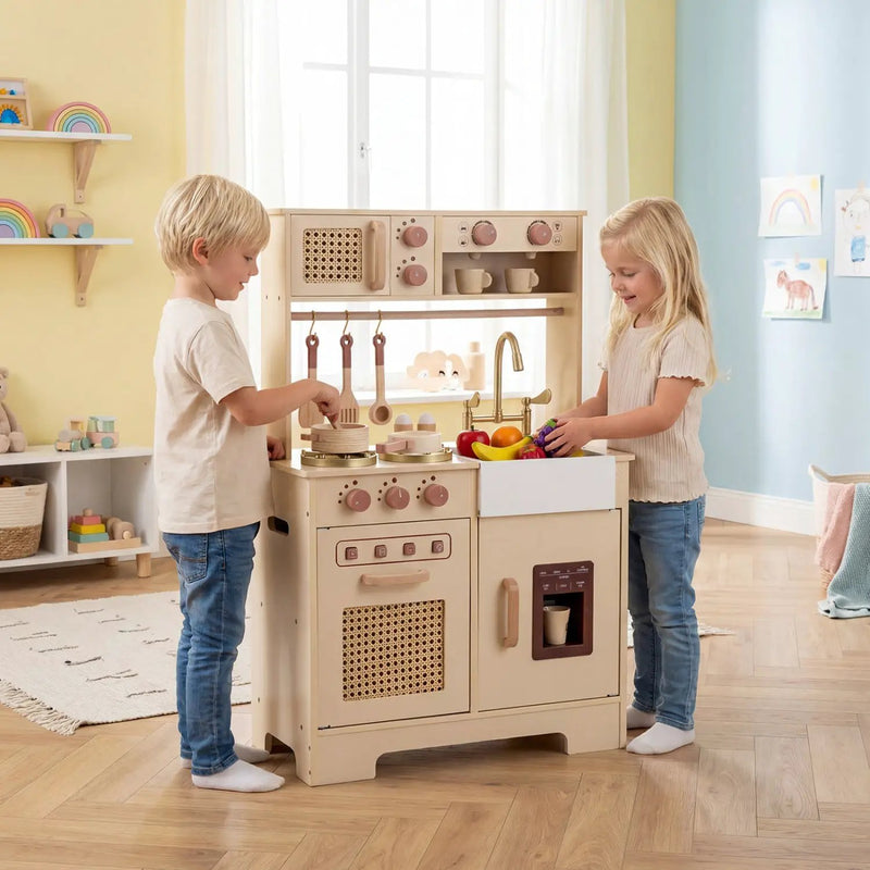 Chef Pretend Play Kitchen for Kids with Realistic Lights and Sounds by DirectDeals