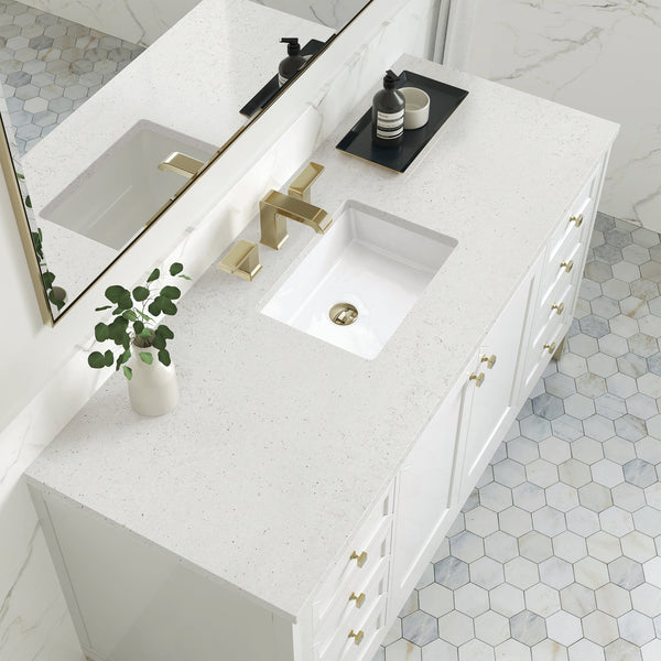 James Martin Chicago 60" Single Bathroom Vanity, Glossy White