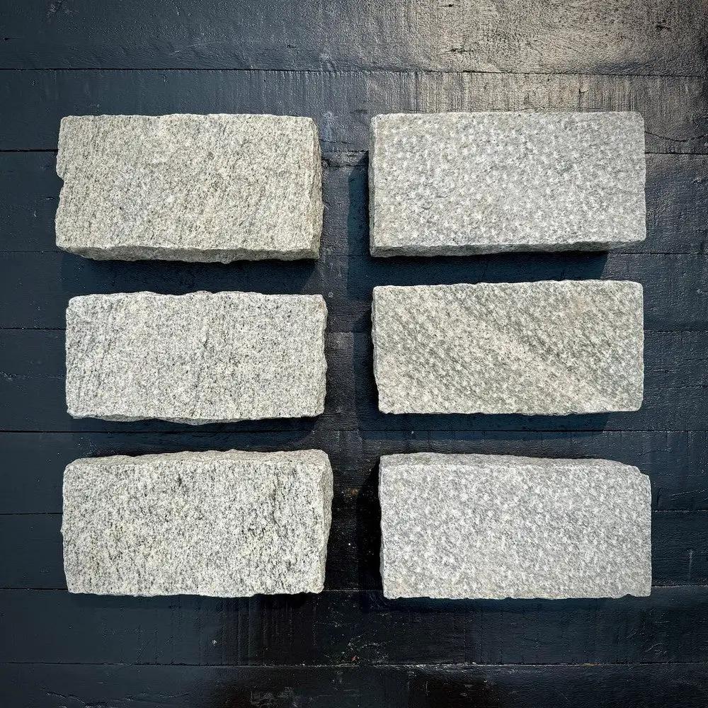 New Granite Paver Belgian Block 12" x 6" x 3" by Chief Bricks