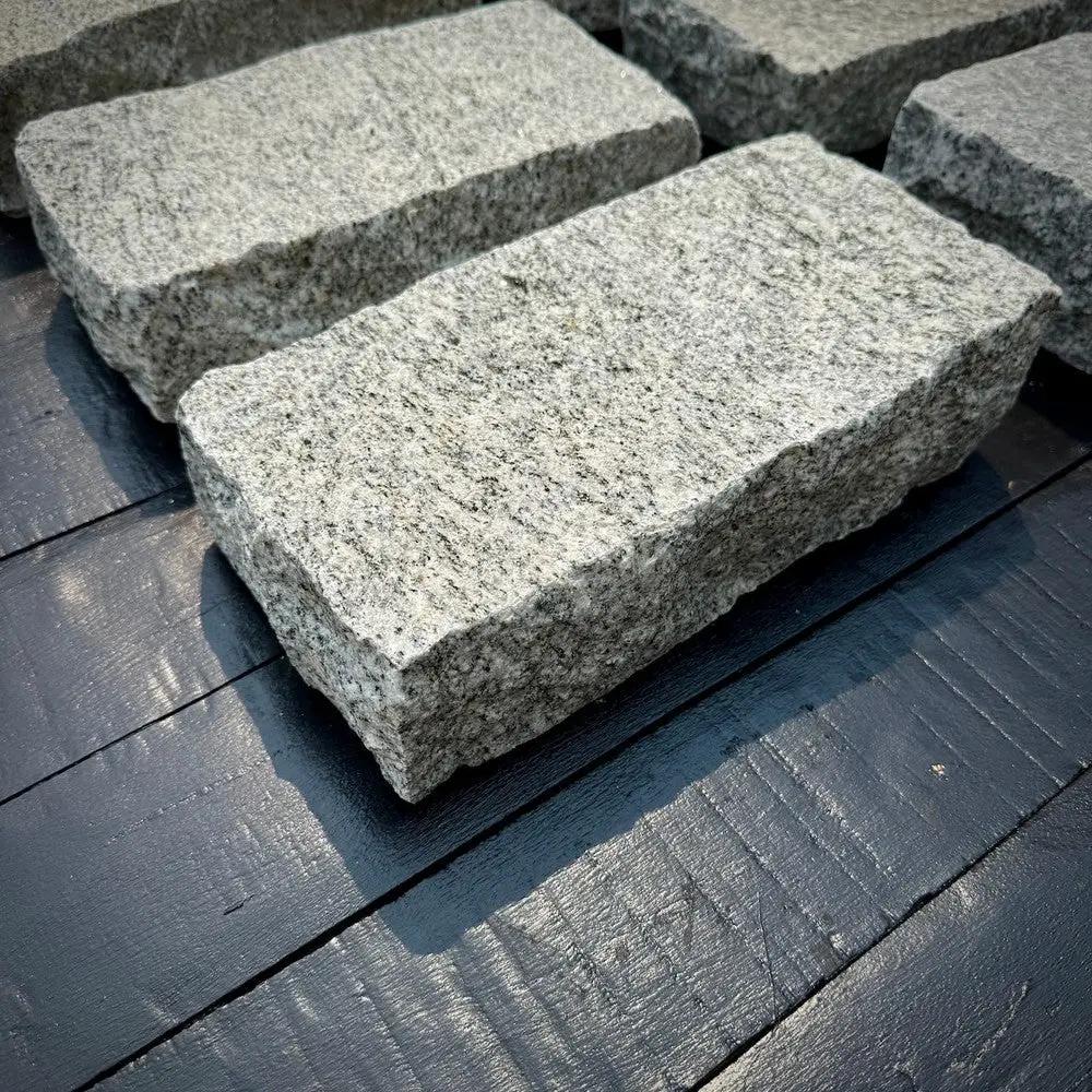 New Granite Paver Belgian Block 12" x 6" x 3" by Chief Bricks