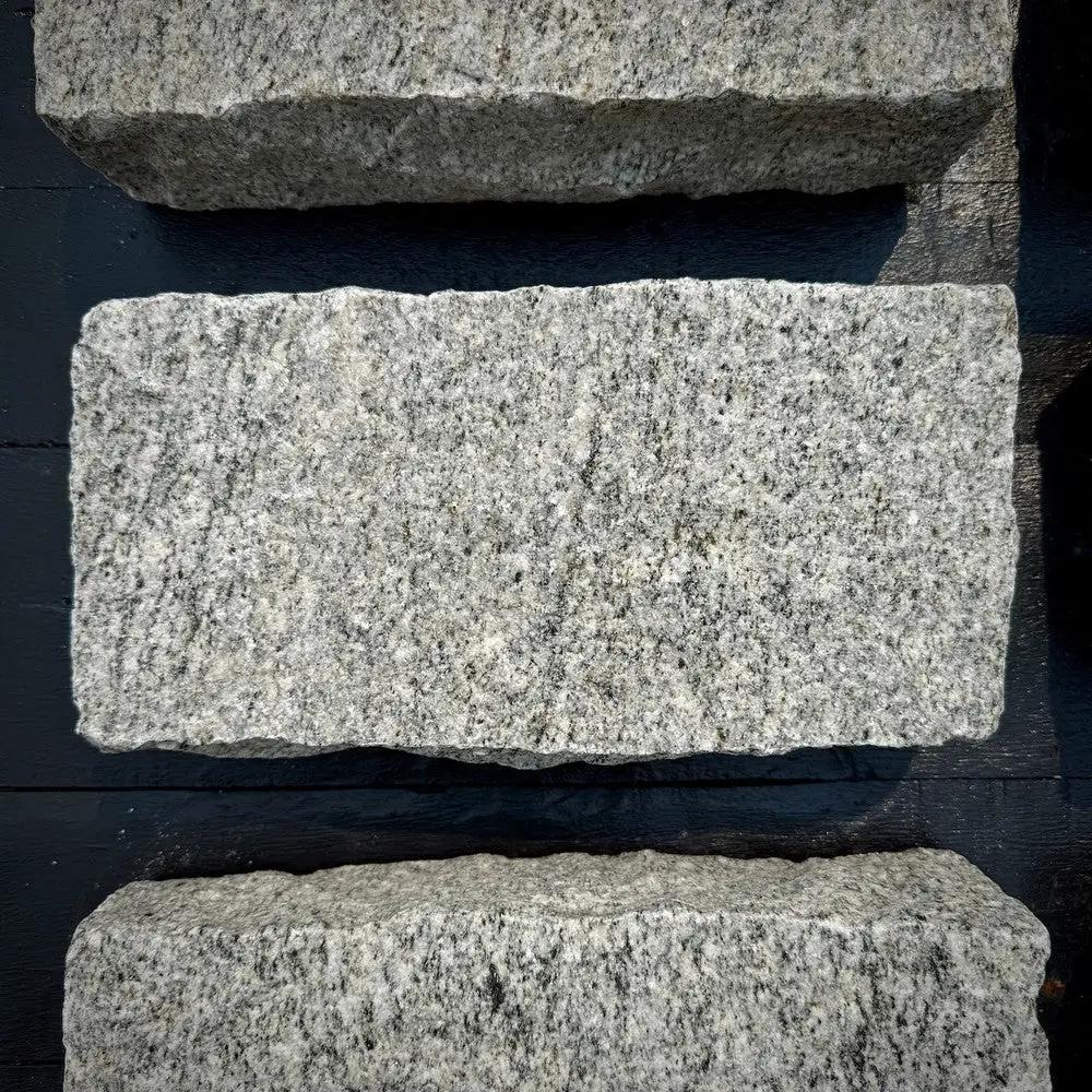 New Granite Paver Belgian Block 12" x 6" x 3" by Chief Bricks