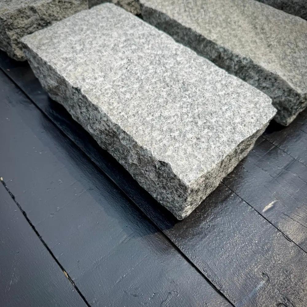 New Granite Paver Belgian Block 12" x 6" x 3" by Chief Bricks