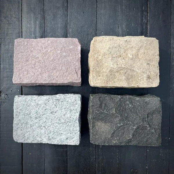 New Jumbo Granite Belgian Block 10” x 7” x 4” – Grey, Pink, Buff, Black, photo 2 of 37