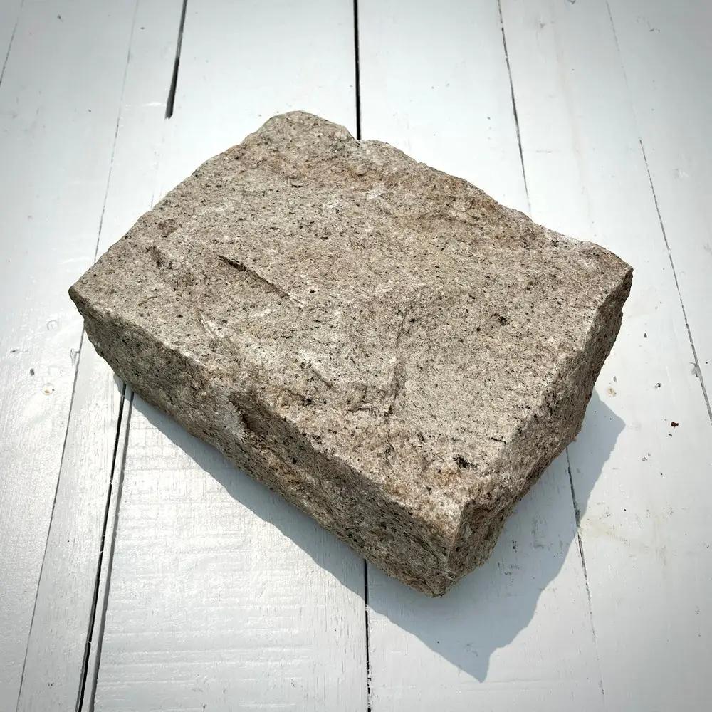 New Jumbo Granite Belgian Block 10” x 7” x 4” – Grey, Pink, Buff, Black by Chief Bricks