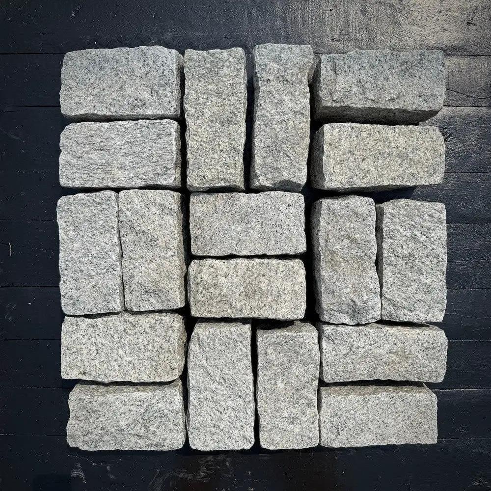 New Landscape Granite Belgian Block 8" x 4" x 4" by Chief Bricks