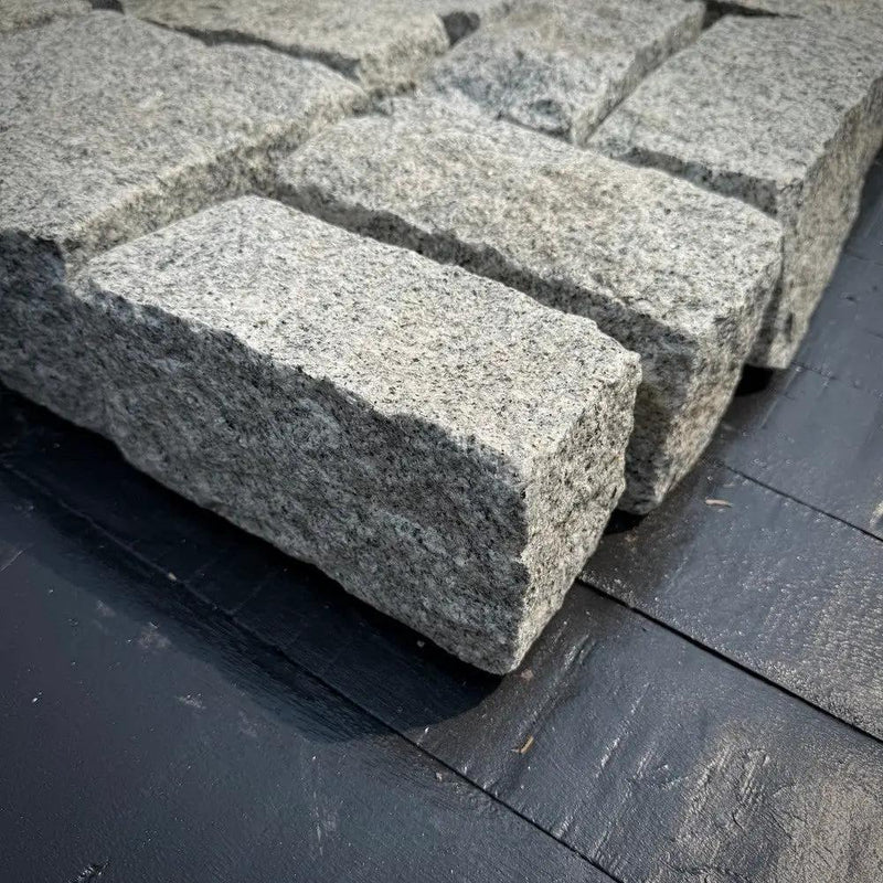 New Landscape Granite Belgian Block 8" x 4" x 4" by Chief Bricks