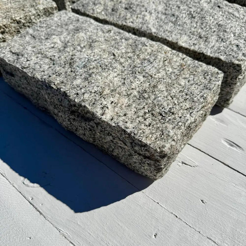 New Granite Paver Belgian Block 12" x 6" x 3" by Chief Bricks