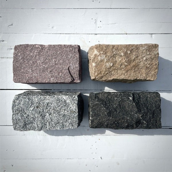 New Regulation Granite Belgian Block 9” x 5” x 5” – Grey, Pink, Buff, Black